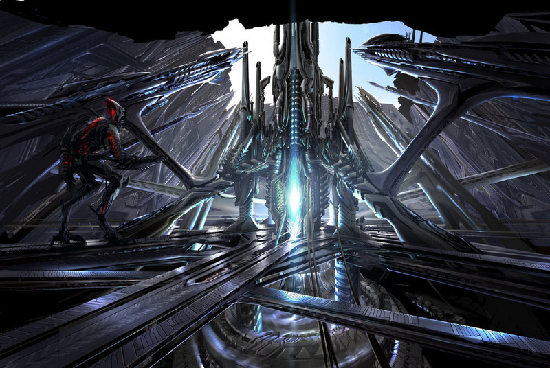 Illustration for article titled A Haunting Alien Cathedral, From Transformers 2 Concept Art